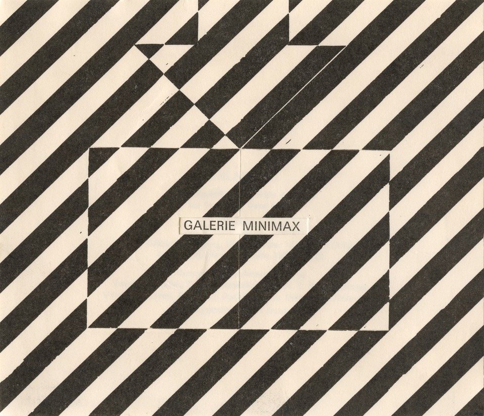 Invitation card Galerie Minimax, designed by Miklos & Margareta von Bartha