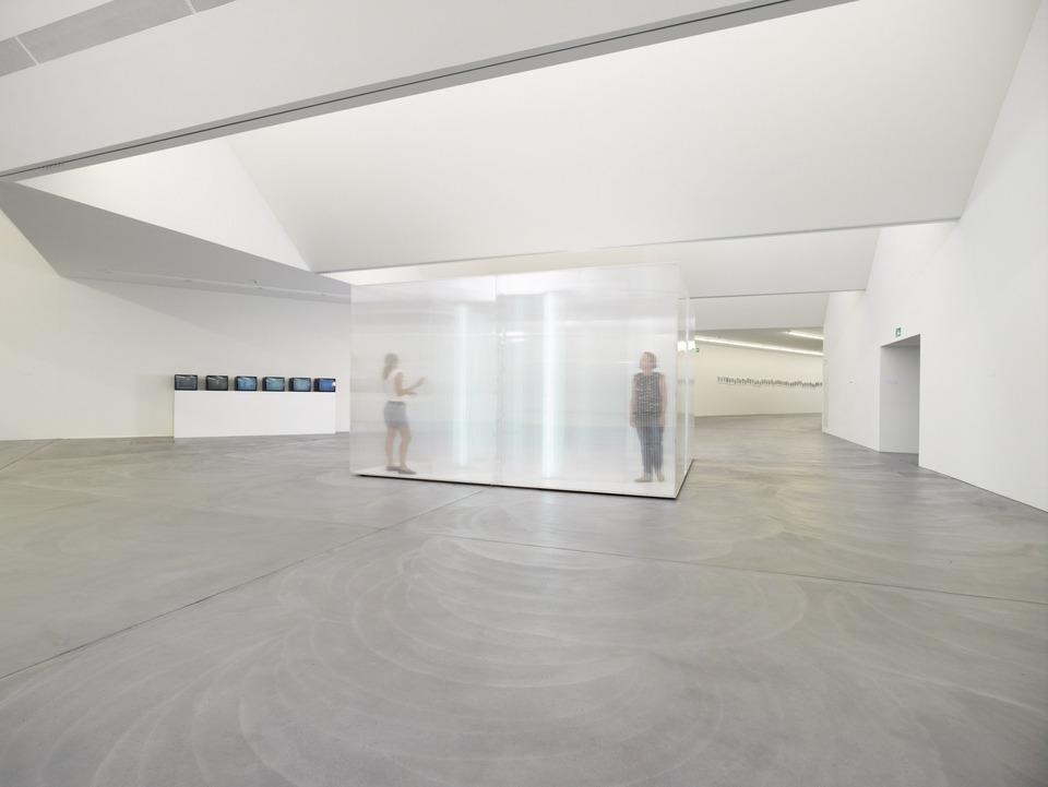 After: The main space of the gallery during one of the first group exhibitions 'Dimensions'