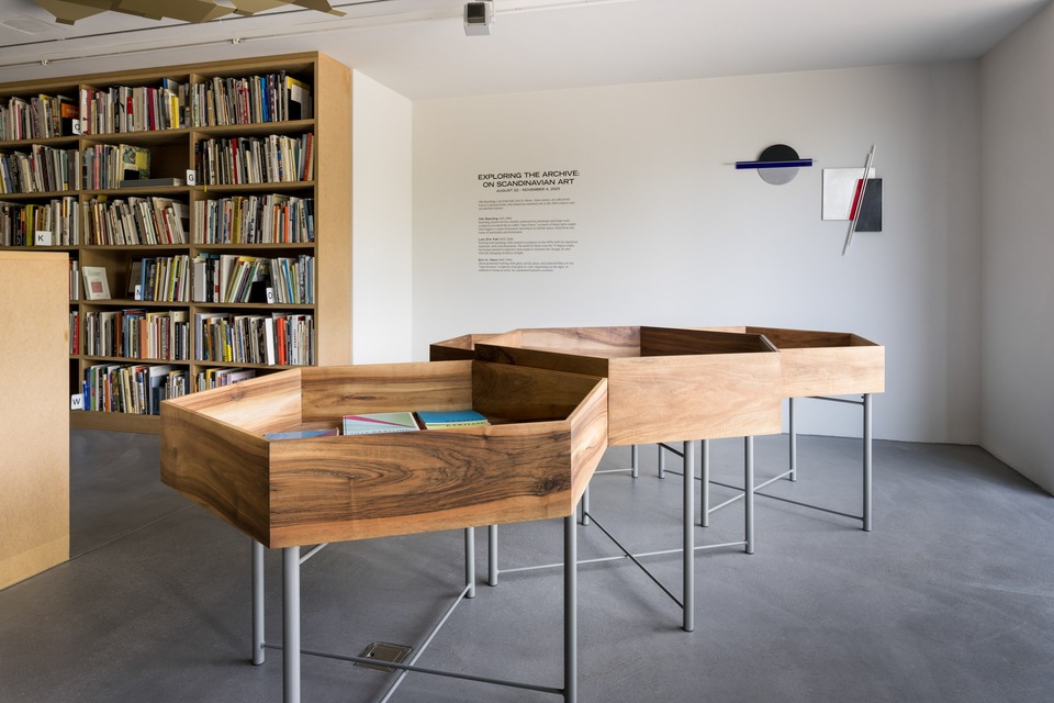 Exploring the Archive: On Scandinavian Art\
Installation view with works by Lars Erik Falk\
von Bartha, Basel, 2023